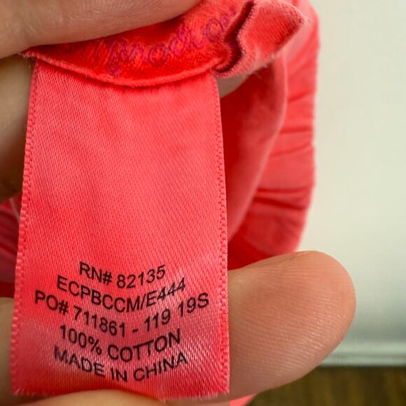 Fresh Produce Coral Washed Cotton Cropped Loose Fit Pull-On Pants Pockets Sz 1X - Picture 6 of 8